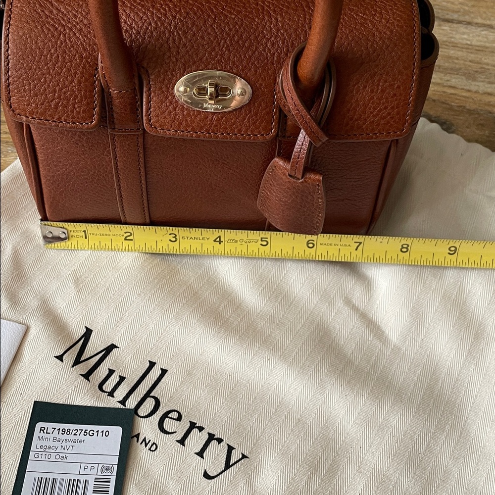 Mulberry Mini Bayswater Legacy Tote in Oak Vegetable Tanned Leather - Picture 8 of 16